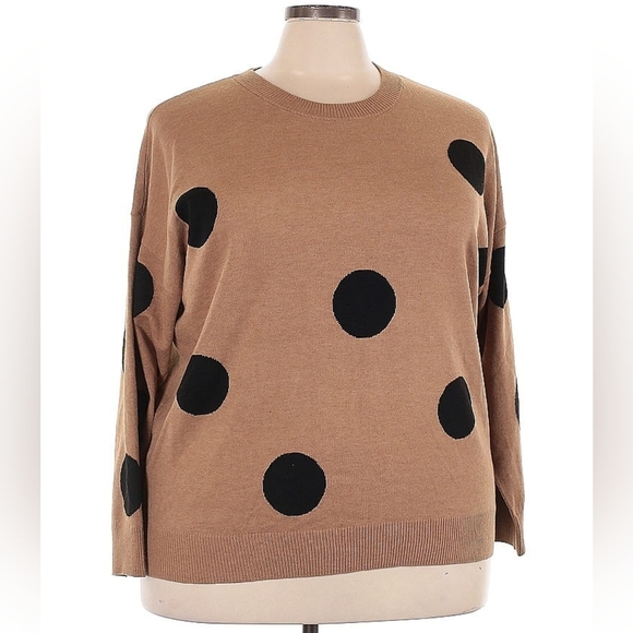 T Tahari Woman Polka Dot Sweater – Size 3X – NWT - Picture 2 of 5
